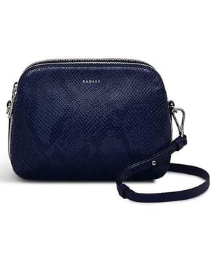 Radley Duke's Place Snakeskin Embossed Crossbody Bag - Blue
