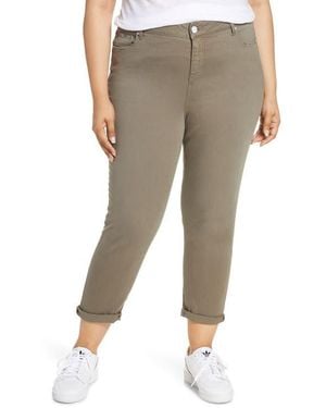Slink Jeans High Waist Distressed Ankle Boyfriend Jeans - Gray