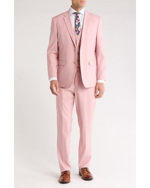 Braveman Classic Fit 3-Piece Suit - Pink