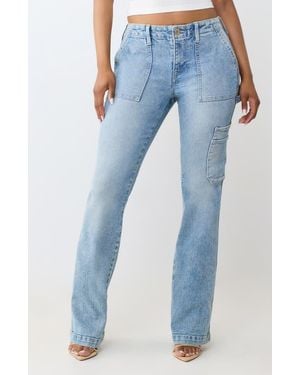 TRUE RELIGION Becca Carpenter Bootcut Jeans - Blue