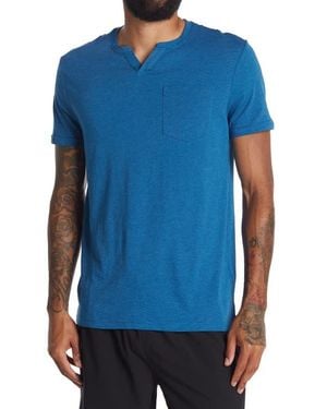 Xray Jeans Notch Neck Pocket T-Shirt - Blue