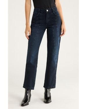 Damson Madder Juli Wavy Seam Wide Leg Jeans - Blue