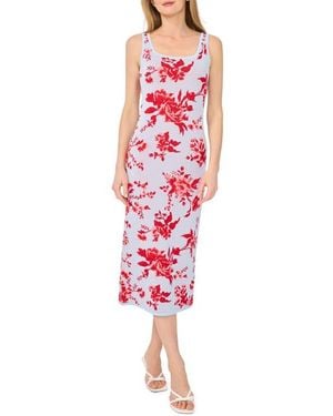 Ted Baker Floral Sleeveless Sweater Dress - Red