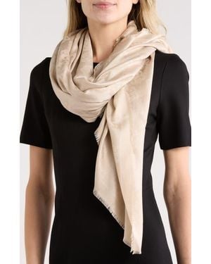 Givenchy 4G Baroque Jacquard Silk & Cotton Blend Scarf - Black