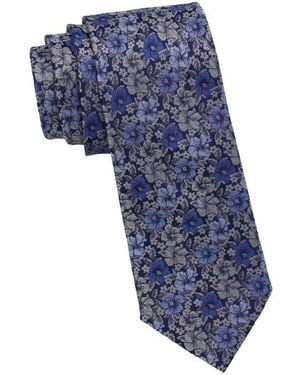 Ben Sherman Floral Tie - Blue