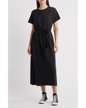 The Great The Boxy Tee Cotton Dress - Black