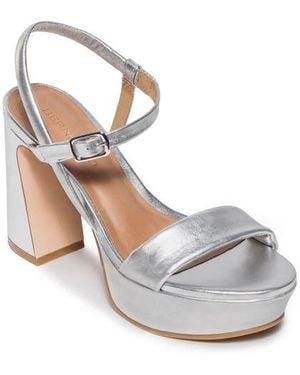 Bernardo Ventura Ankle Strap Platform Sandal - Metallic