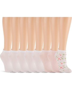 Laundry by Shelli Segal 8-Pack Assorted Low Cut Socks - Natural