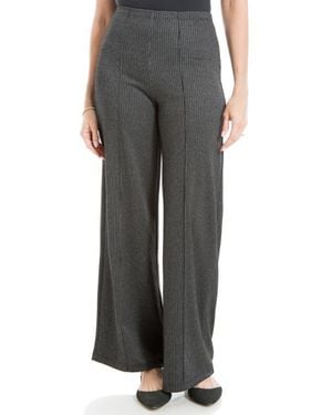 Max Studio Herringbone Wide Leg Pants - Black
