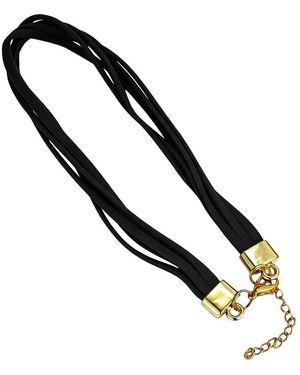 Steeltime Five Strand Velvet Choker - Black