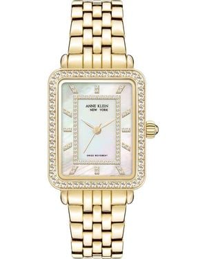 Anne Klein Crystal Bracelet Watch, 26Mm X 32Mm - Metallic