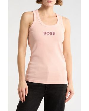 BOSS Ematite Embellished Tank Top - Pink
