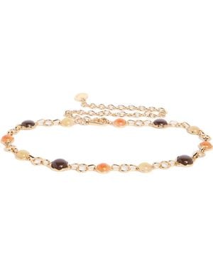 Steve Madden Crystal Chain Belt - Multicolor