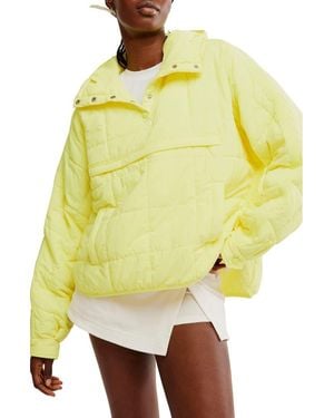 Free People Fp Movement Fp Movement Pippa Water Resistant Packable Pullover - Yellow