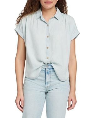 Faherty Breeze Short Sleeve Shirt - Blue