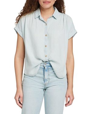 Faherty Breeze Short Sleeve Shirt - Blue