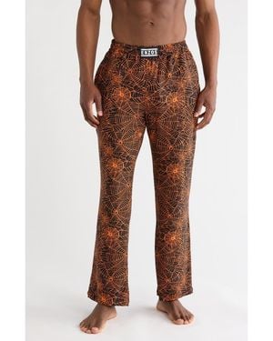ENZOS INACTIVE WEAR Pajama Pants - Brown