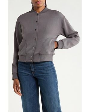 Scotch & Soda Jersey Bomber Jacket - Gray