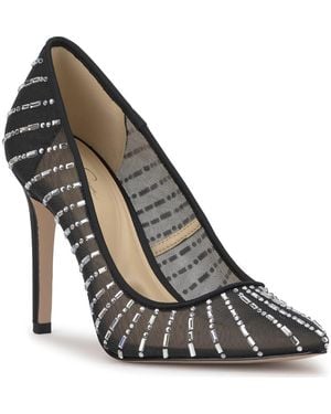 Jessica Simpson Piviano Rhinestone Mesh Pumps - Metallic