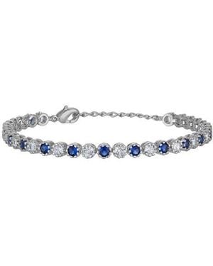 FZN Cubic Zirconia Line Bracelet - White