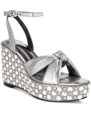 Rag & Co Moondot Wedge Sandal - Metallic