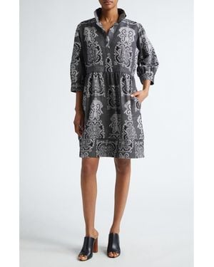 THE OULA COMPANY Day Cotton Shift Dress - Gray