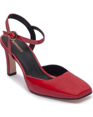 Bernardo Gama Square Toe Pump - Red