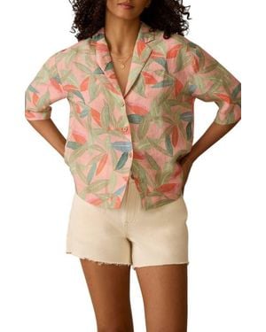 Faherty Kanoa Linen Camp Shirt - Natural