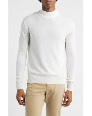 Aurélien Cashwool Mock Neck Sweater - White