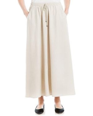 Max Studio Textured Crop Maxi Skirt - Natural