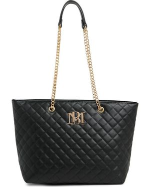 Badgley Mischka Large Quilted Tote Bag - Black