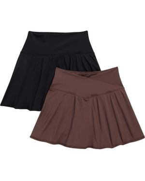 90 Degrees Pack Of 2 Airlux Crossfire Skirt - Brown
