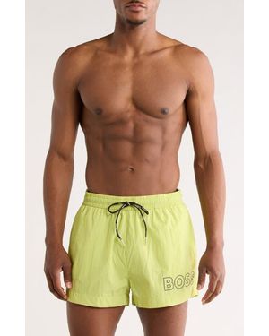 BOSS Mooneye Swim Trunks - Yellow