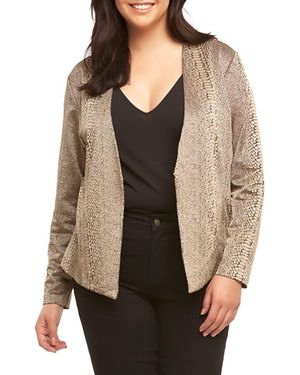 Tart Collections Sun Blazer Snake Print Jacket - Natural