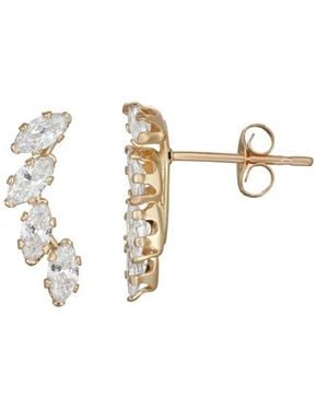 CANDELA JEWELRY 10K Marquise Cut Cz Ear Crawlers - Multicolor