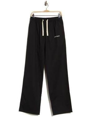 Palm Angels Wide Leg Drawstring Pants - Black