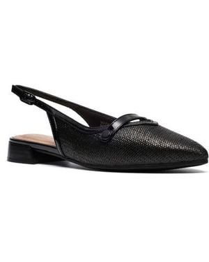 Clarks Natalyn Pointed Toe Slingback Flat - Black