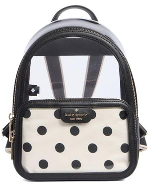 Kate Spade Clare Clear Backpack With Raining Dot Pouch - Multicolor