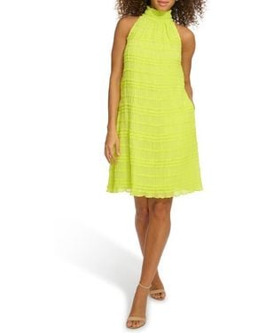 Kensie Shirred Sheath Dress - Yellow