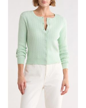 French Connection Cable Stitch Cardigan - Green