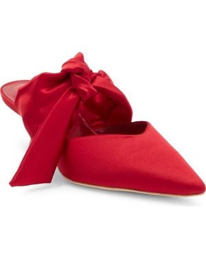 Reformation Milk Glass Pointed Toe Mule - Red
