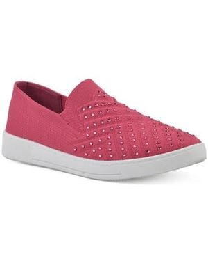 White Mountain Upbring Rhinestone Slip-On - Pink