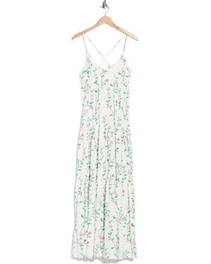 Longchamp Floral Tiered Maxi Dress - Blue