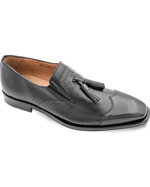 Mezlan Tassel Ornament Leather Loafer - Gray