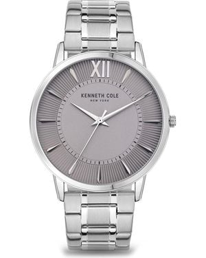 Kenneth Cole Three Hand Quartz Bracelet Watch, 44Mm - Metallic