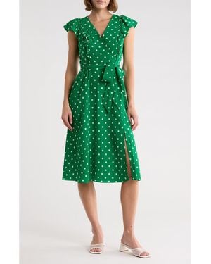 neon green polka dot dress Women Midi Green Polka Dot Swing Shirtwaist Dress 3309,Size XS #CK2200 –  Xiaolizi
