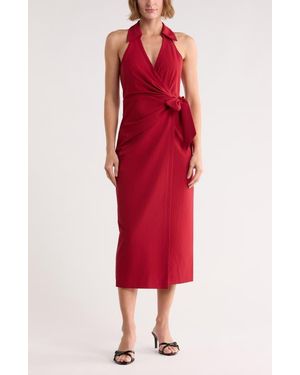 Cinq À Sept Ellison Sleeveless Wrap Dress - Red
