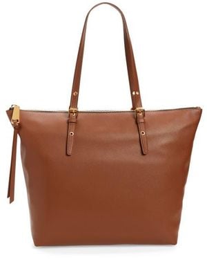 Rebecca Minkoff Chunky Leather Zip Tote - Brown