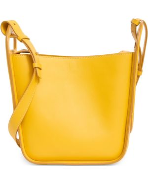 MCM Mini Mode Travia Leather Tote - Yellow