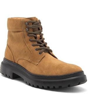 Johnston & Murphy Suede Plain Toe Boots - Brown